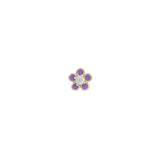 Daisy Stone Enamel Stud