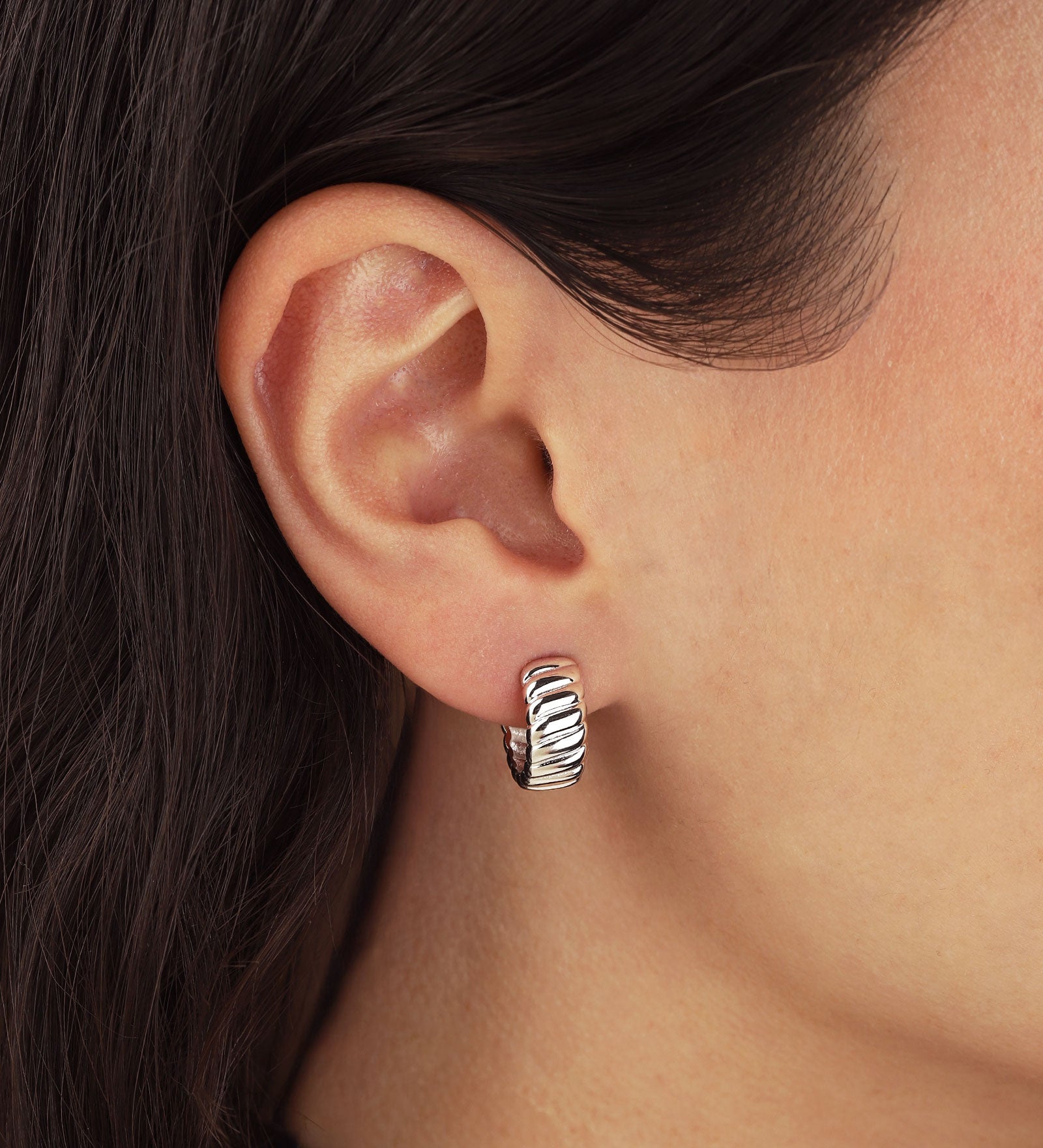 Quiet Icon-Contour Hoops-Earrings-Blue Ruby Jewellery-Vancouver Canada