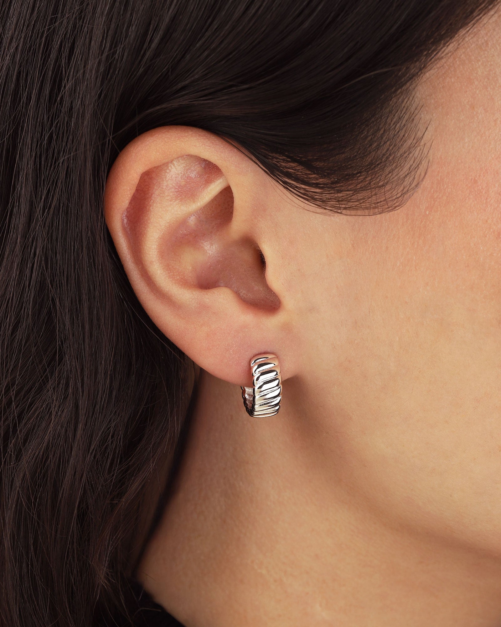 Quiet Icon-Contour Hoops-Earrings-Blue Ruby Jewellery-Vancouver Canada