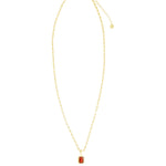 Quiet Icon-Emerald Cut Birthstone Paperclip Necklace-Necklaces-Blue Ruby Jewellery-Vancouver Canada