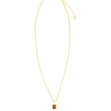 Quiet Icon-Emerald Cut Birthstone Paperclip Necklace-Necklaces-Blue Ruby Jewellery-Vancouver Canada