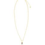 Quiet Icon-Emerald Cut Birthstone Paperclip Necklace-Necklaces-Blue Ruby Jewellery-Vancouver Canada