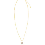 Quiet Icon-Emerald Cut Birthstone Paperclip Necklace-Necklaces-Blue Ruby Jewellery-Vancouver Canada