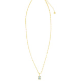 Quiet Icon-Emerald Cut Birthstone Paperclip Necklace-Necklaces-Blue Ruby Jewellery-Vancouver Canada