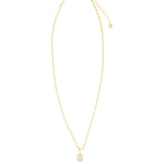Quiet Icon-Emerald Cut Birthstone Paperclip Necklace-Necklaces-Blue Ruby Jewellery-Vancouver Canada