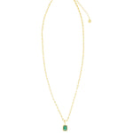Quiet Icon-Emerald Cut Birthstone Paperclip Necklace-Necklaces-Blue Ruby Jewellery-Vancouver Canada