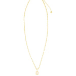 Quiet Icon-Emerald Cut Birthstone Paperclip Necklace-Necklaces-Blue Ruby Jewellery-Vancouver Canada