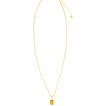 Quiet Icon-Emerald Cut Birthstone Paperclip Necklace-Necklaces-Blue Ruby Jewellery-Vancouver Canada