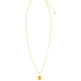 Quiet Icon-Emerald Cut Birthstone Paperclip Necklace-Necklaces-Blue Ruby Jewellery-Vancouver Canada