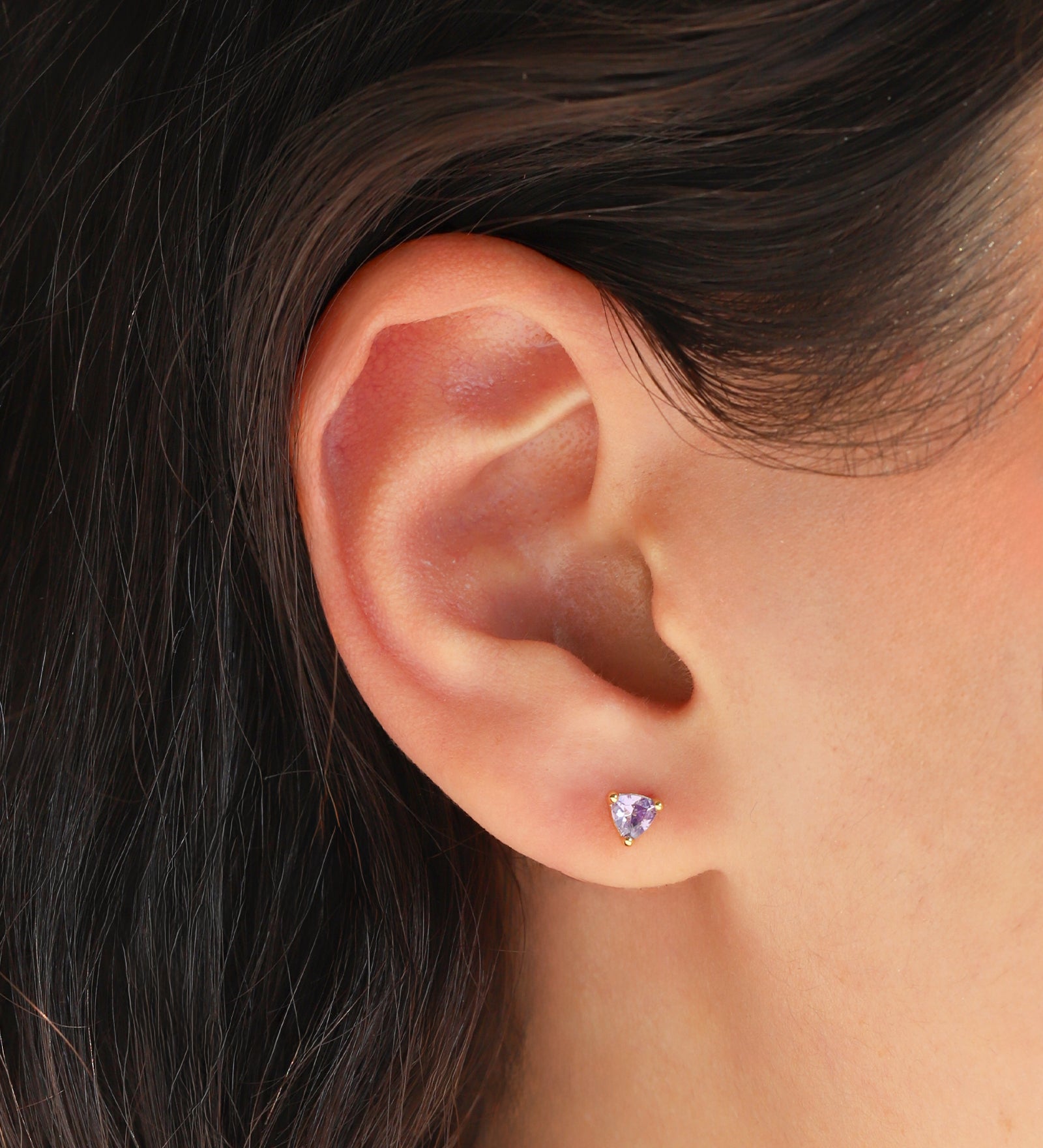 Quiet Icon-Birthstone Mix Shape CZ Stud-Earrings-Blue Ruby Jewellery-Vancouver Canada