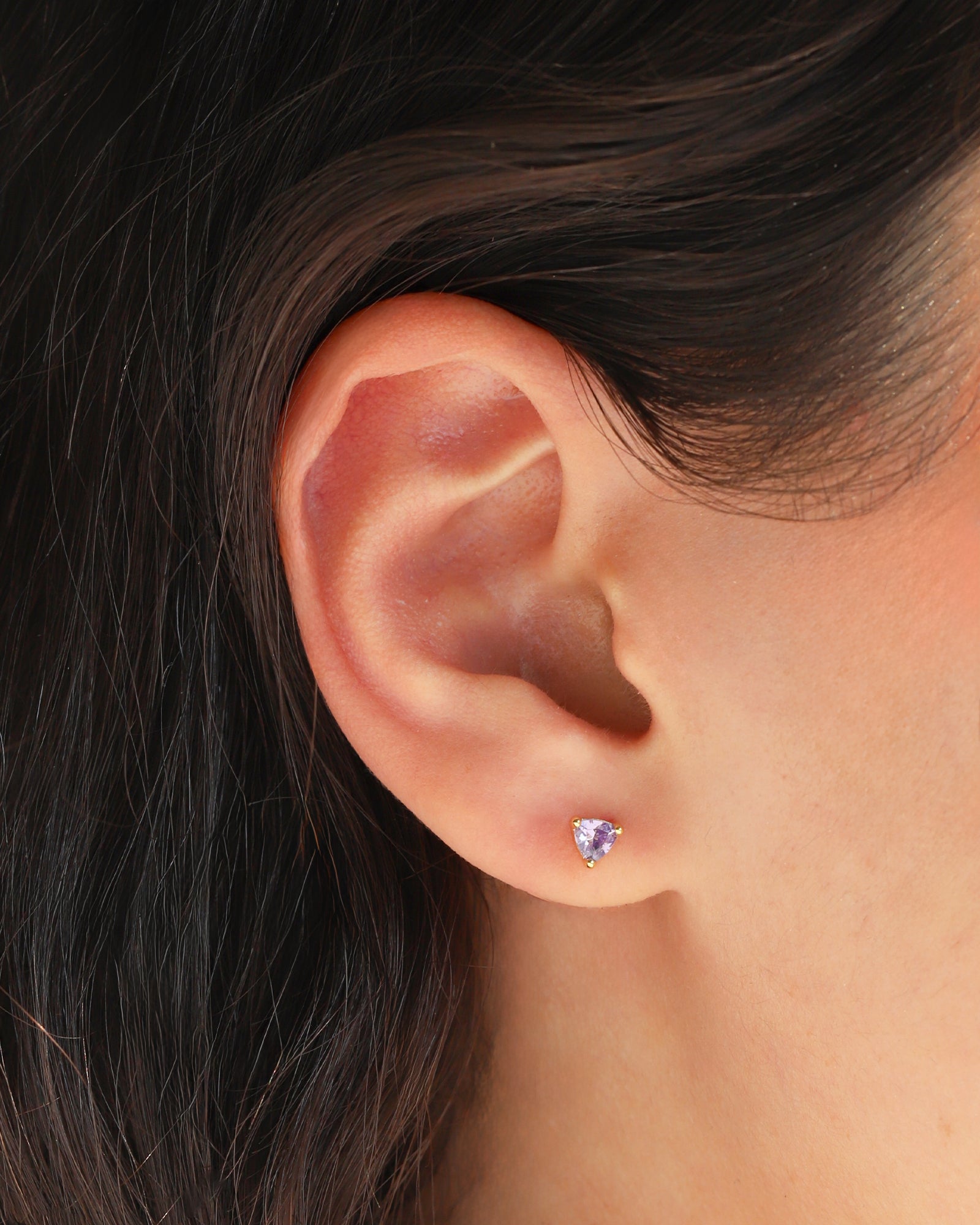 Quiet Icon-Birthstone Mix Shape CZ Stud-Earrings-Blue Ruby Jewellery-Vancouver Canada
