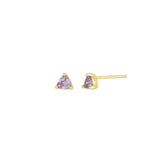 Quiet Icon-Birthstone Mix Shape CZ Stud-Earrings-14k Gold Vermeil, Amethyst - February-Blue Ruby Jewellery-Vancouver Canada