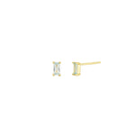 Quiet Icon-Birthstone Mix Shape CZ Stud-Earrings-14k Gold Vermeil, Aquamarine - March-Blue Ruby Jewellery-Vancouver Canada