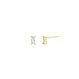 Quiet Icon-Birthstone Mix Shape CZ Stud-Earrings-14k Gold Vermeil, Aquamarine - March-Blue Ruby Jewellery-Vancouver Canada