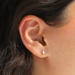 Quiet Icon-Birthstone Mix Shape CZ Stud-Earrings-Blue Ruby Jewellery-Vancouver Canada