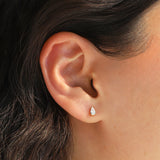 Quiet Icon-Birthstone Mix Shape CZ Stud-Earrings-Blue Ruby Jewellery-Vancouver Canada