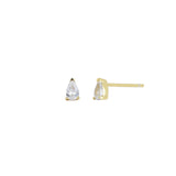Quiet Icon-Birthstone Mix Shape CZ Stud-Earrings-14k Gold Vermeil, Cubic Zirconia - April-Blue Ruby Jewellery-Vancouver Canada
