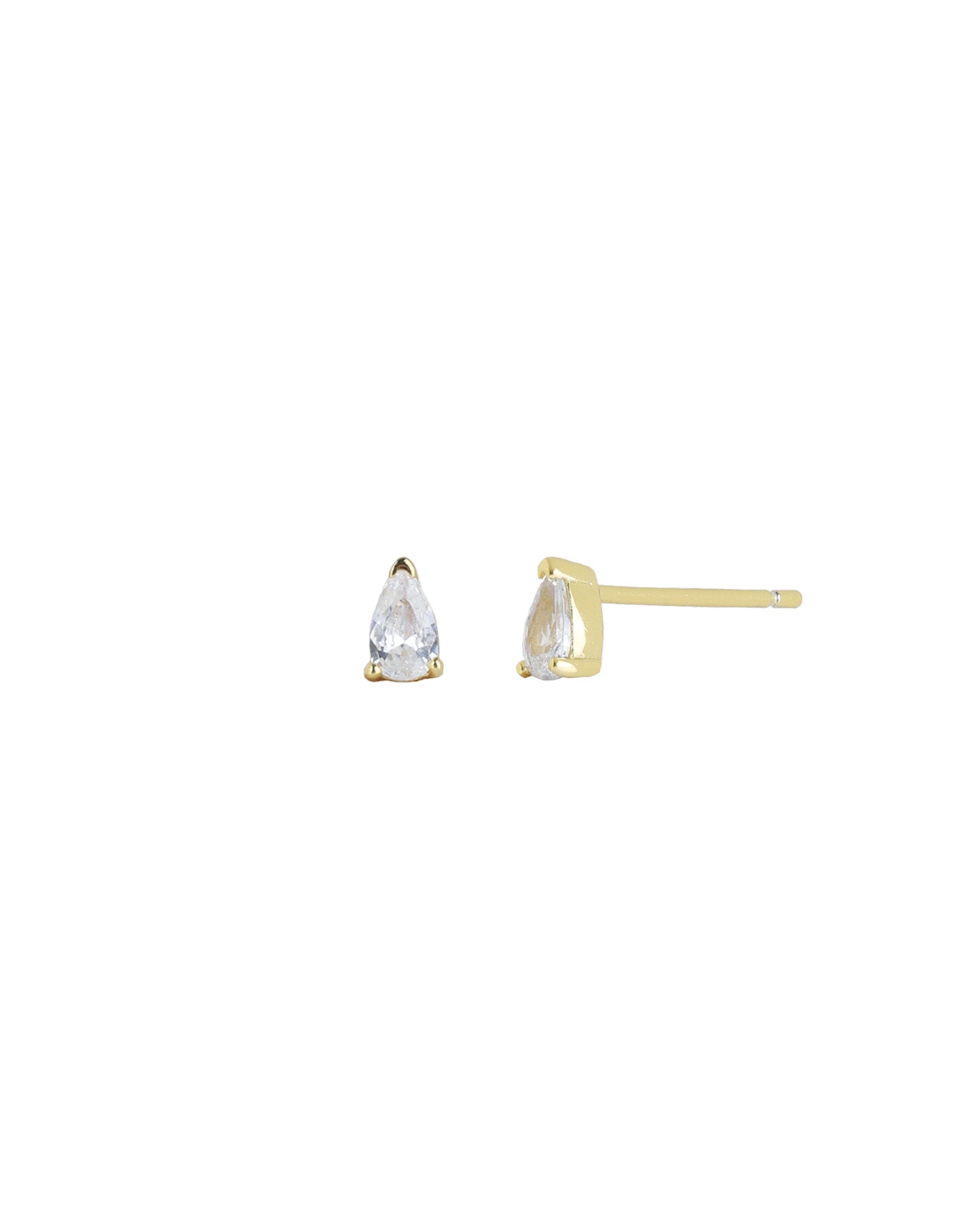 Quiet Icon-Birthstone Mix Shape CZ Stud-Earrings-14k Gold Vermeil, Cubic Zirconia - April-Blue Ruby Jewellery-Vancouver Canada