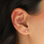 Quiet Icon-Birthstone Mix Shape Stud-Earrings-Blue Ruby Jewellery-Vancouver Canada