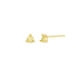 Quiet Icon-Birthstone Mix Shape CZ Stud-Earrings-14k Gold Vermeil, Peridot - August-Blue Ruby Jewellery-Vancouver Canada