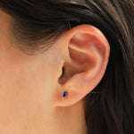 Quiet Icon-Birthstone Mix Shape CZ Stud-Earrings-Blue Ruby Jewellery-Vancouver Canada