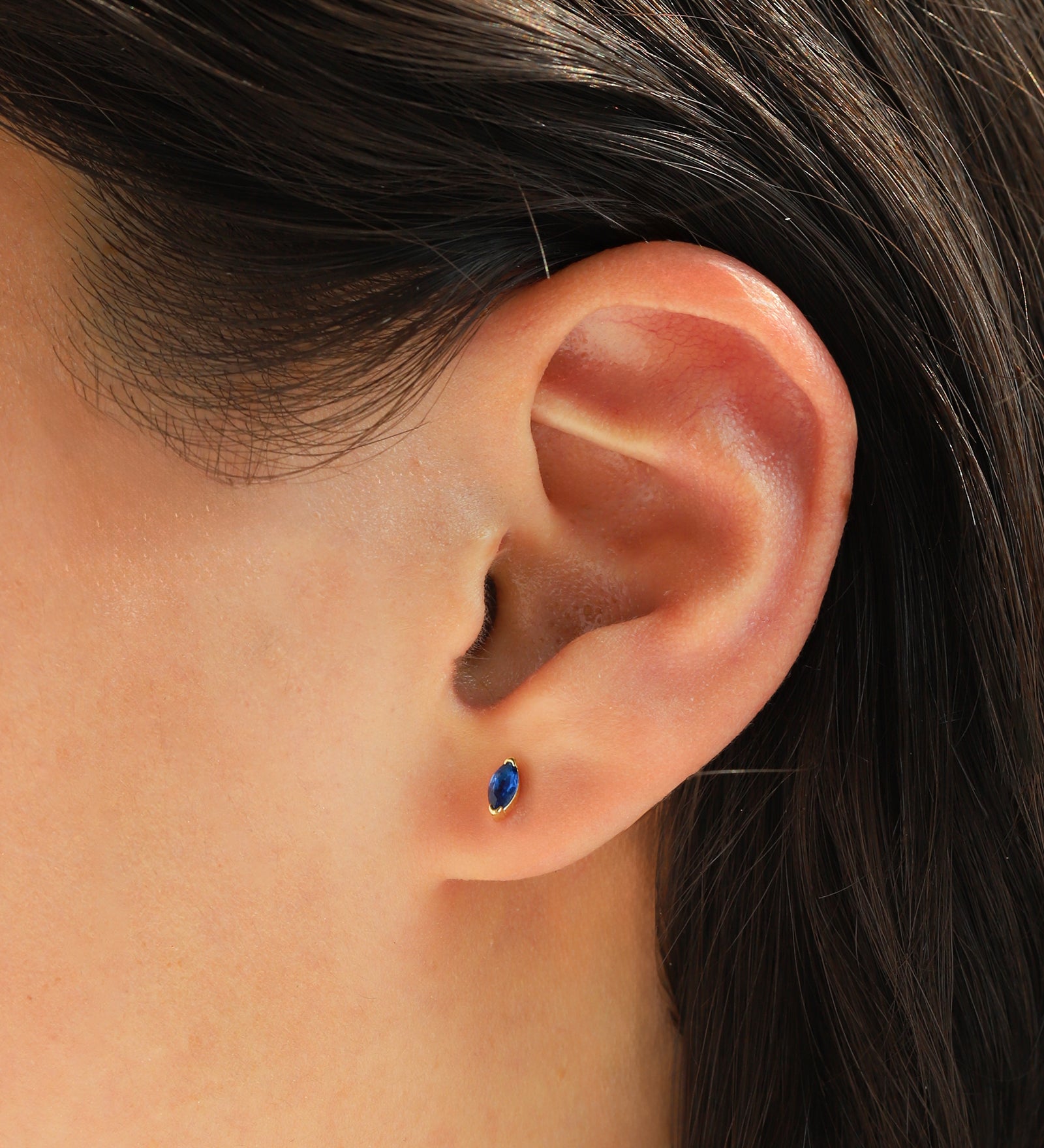 Quiet Icon-Birthstone Mix Shape CZ Stud-Earrings-Blue Ruby Jewellery-Vancouver Canada