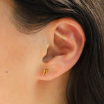 Quiet Icon-Birthstone Mix Shape CZ Stud-Earrings-Blue Ruby Jewellery-Vancouver Canada