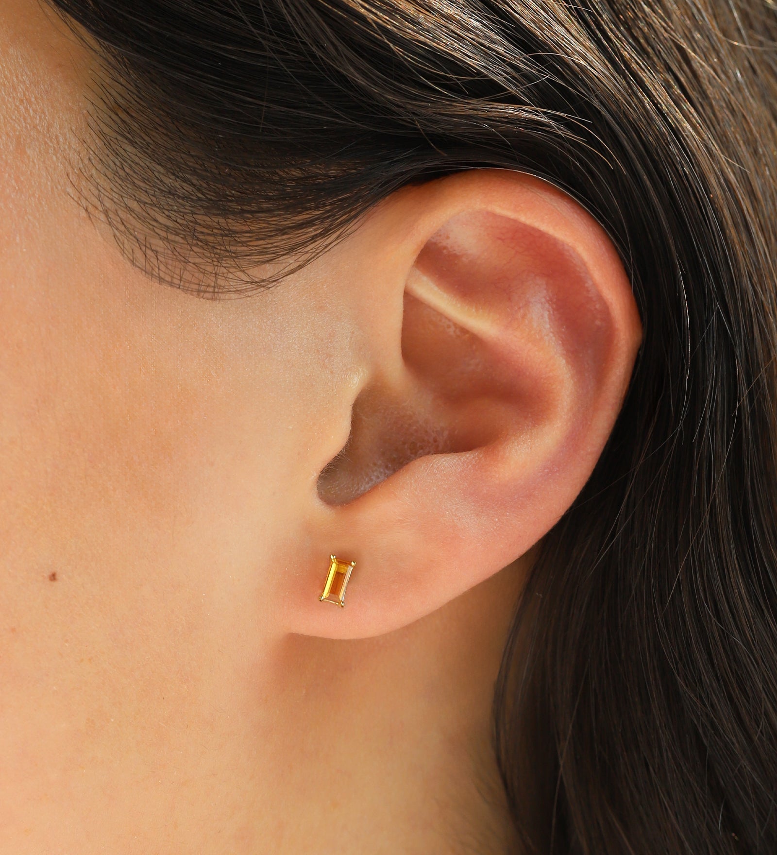 Quiet Icon-Birthstone Mix Shape CZ Stud-Earrings-Blue Ruby Jewellery-Vancouver Canada