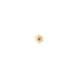Birthstone Flower CZ Stud