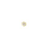 Birthstone Flower CZ Stud