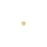 Birthstone Flower CZ Stud