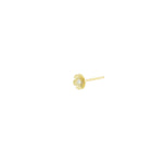 Birthstone Flower CZ Stud 14k Gold Vermeil, Cubic Zirconia - April