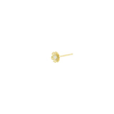 Birthstone Flower CZ Stud 14k Gold Vermeil, Cubic Zirconia - April