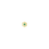 Birthstone Flower CZ Stud