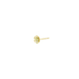 Birthstone Flower CZ Stud 14k Gold Vermeil, Peridot - August