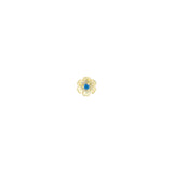 Birthstone Flower CZ Stud