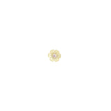 Birthstone Flower CZ Stud