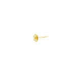 Birthstone Flower CZ Stud 14k Gold Vermeil, Citrine - November