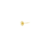 Birthstone Flower CZ Stud 14k Gold Vermeil, Citrine - November