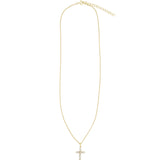 Cross Pearl CZ Necklace