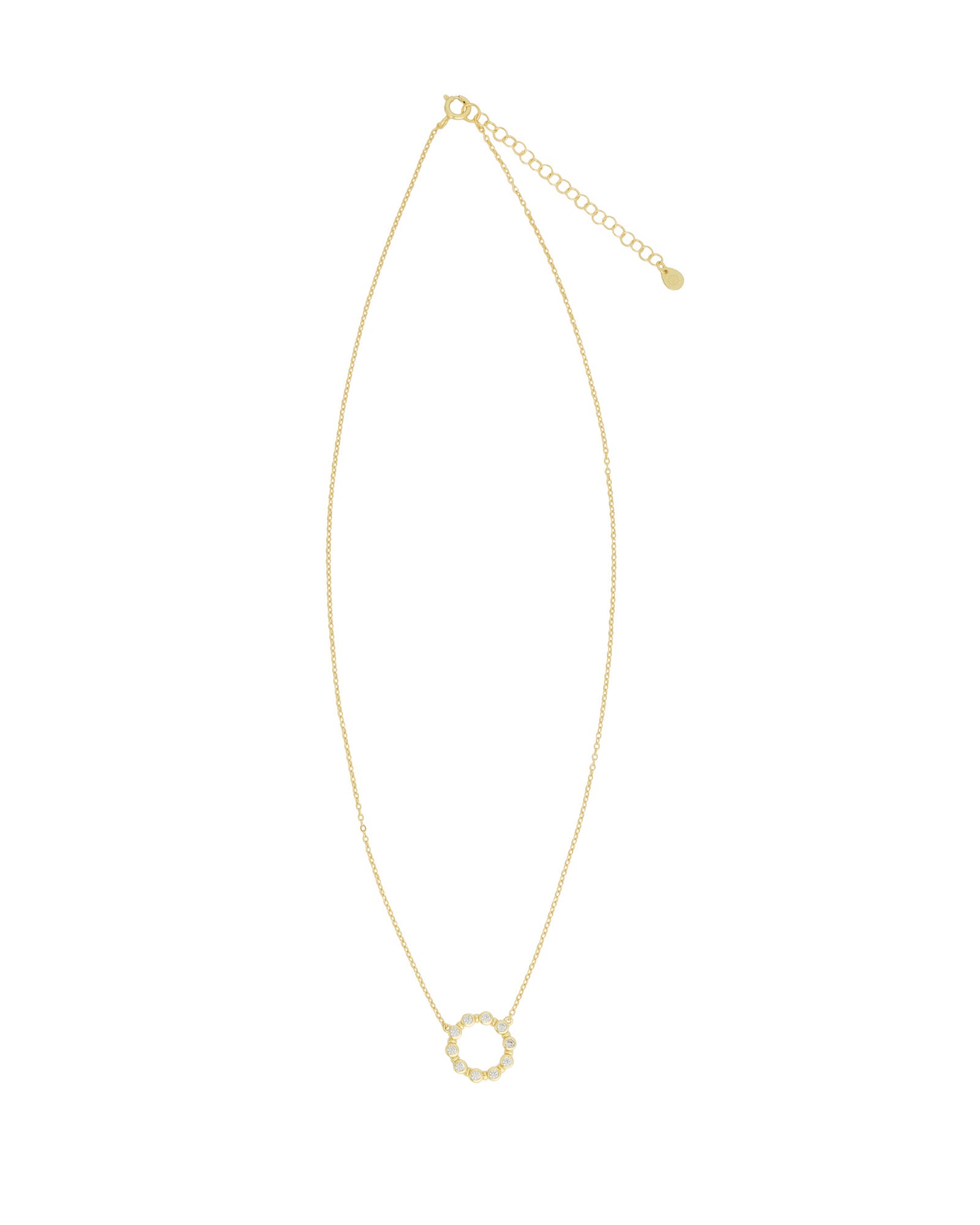 Quiet Icon-Open Circle CZ Necklace-Necklaces-Blue Ruby Jewellery-Vancouver Canada