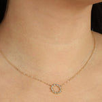 Quiet Icon-Open Circle CZ Necklace-Necklaces-Blue Ruby Jewellery-Vancouver Canada