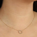 Quiet Icon-Open Circle CZ Necklace-Necklaces-Blue Ruby Jewellery-Vancouver Canada