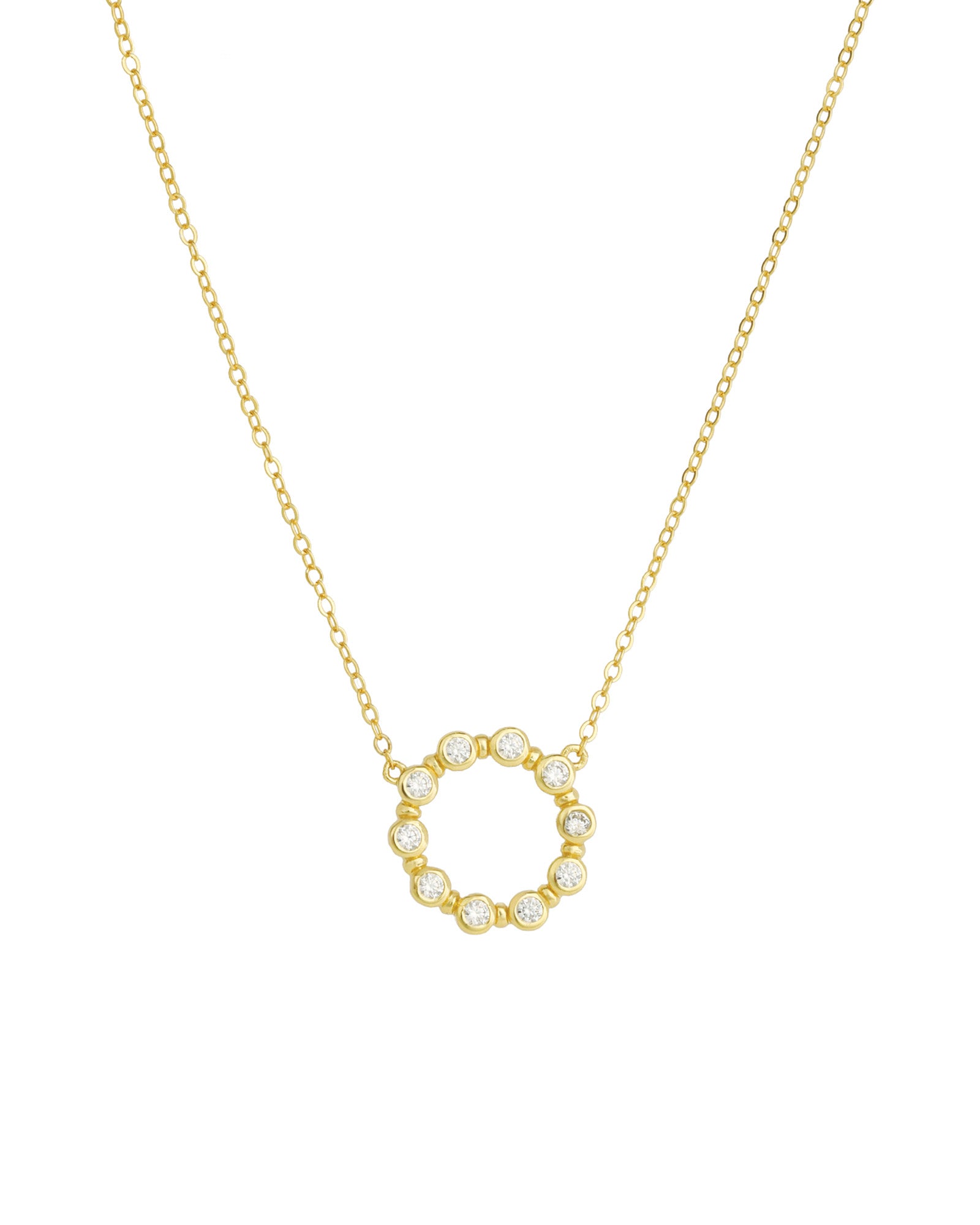 Quiet Icon-Open Circle CZ Necklace-Necklaces-Blue Ruby Jewellery-Vancouver Canada