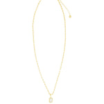 Quiet Icon-Emerald Cut Birthstone Paperclip Necklace-Necklaces-Blue Ruby Jewellery-Vancouver Canada