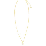 Quiet Icon-Emerald Cut Birthstone Paperclip Necklace-Necklaces-Blue Ruby Jewellery-Vancouver Canada