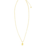 Quiet Icon-Emerald Cut Birthstone Paperclip Necklace-Necklaces-Blue Ruby Jewellery-Vancouver Canada