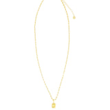 Quiet Icon-Emerald Cut Birthstone Paperclip Necklace-Necklaces-Blue Ruby Jewellery-Vancouver Canada