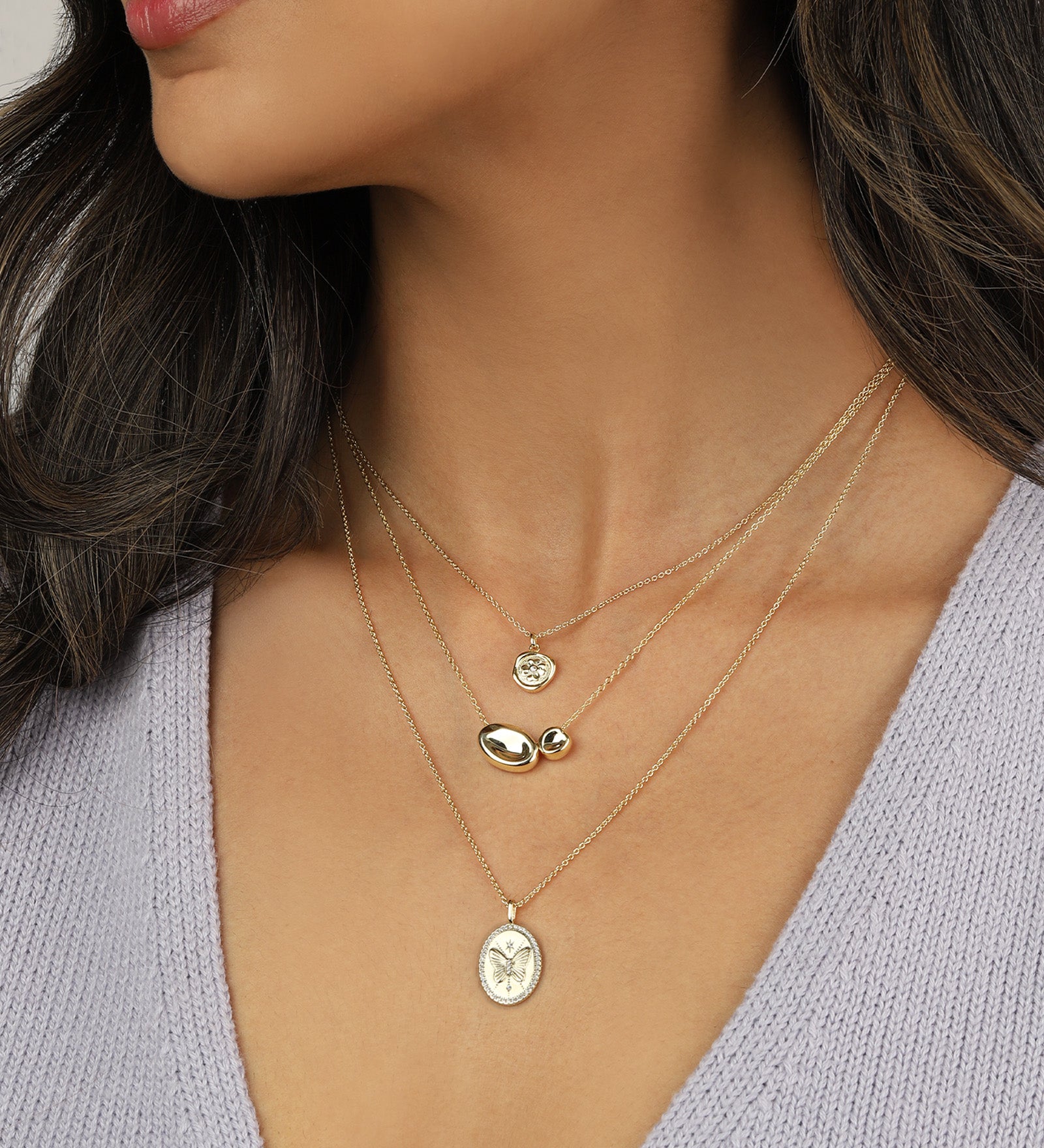 Quiet Icon-Organic Toi Et Moi Necklace-Necklaces-Blue Ruby Jewellery-Vancouver Canada