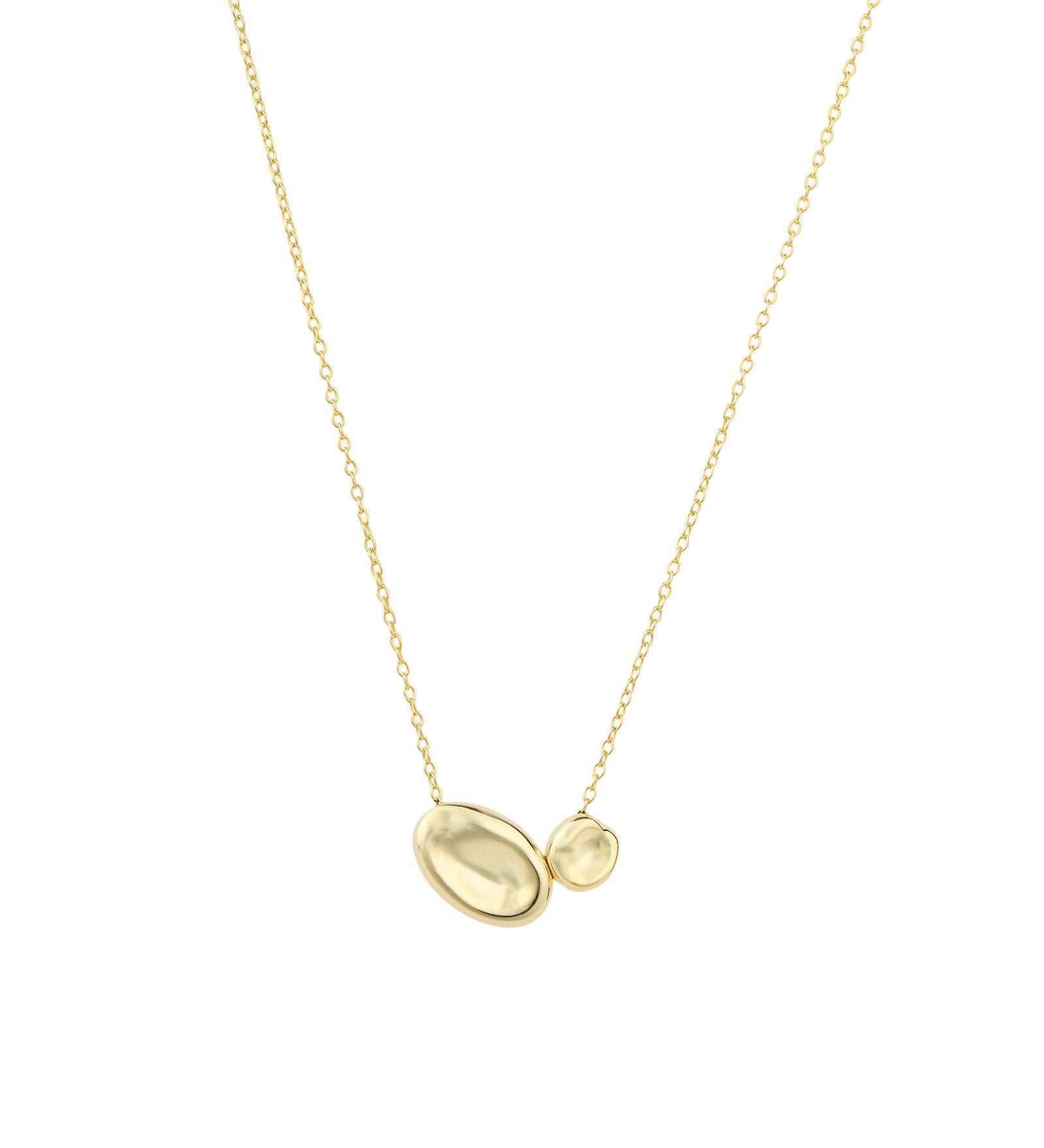 Quiet Icon-Organic Toi Et Moi Necklace-Necklaces-14k Gold Vermeil-Blue Ruby Jewellery-Vancouver Canada